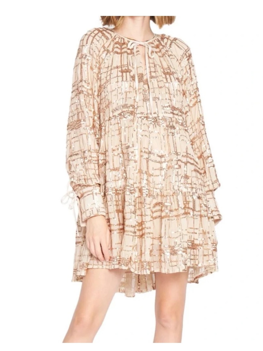 NWT En Saison Sequin-Embellished   Dress
